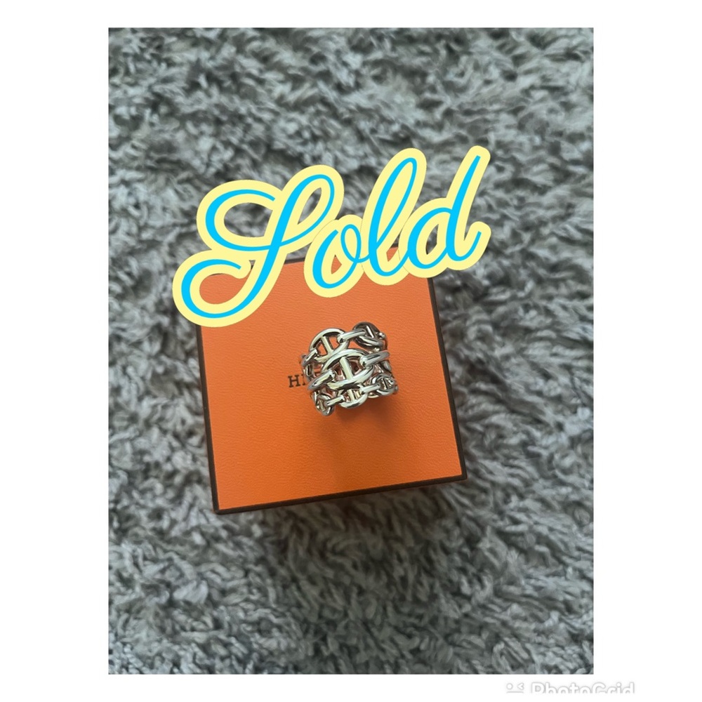 Hermes silver ring